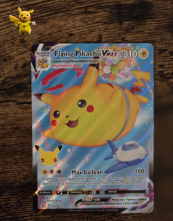 Pokemon TCG Flying Pikachu VMAX Celebrations 007/025 Holo Ultra Rare 2021 - Image 1