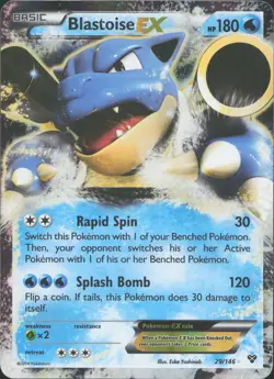 Blastoise EX 29/146 Holo EX Rare XY Pokemon Lightly Played - Image 1