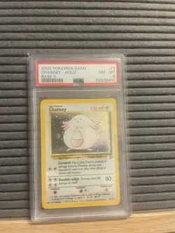 The Pokemon Company PSA 8 Chansey 003/130 Base Set 2 Holo Rare English - Image 1