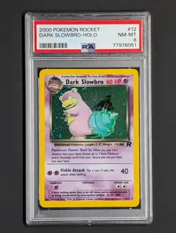 2000 POKEMON ROCKET DARK SLOWBRO-HOLO PSA 8 NM-MT #12/82 - Image 1