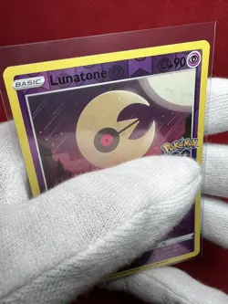 2022 pokemon Card *Lunatone* Pokemon GO Set No. 034/078 Reverse Holo - Uncommon - Image 3