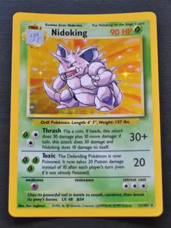 PSA 8 - Nidoking #11 / 102 Base Set Holo - Pokemon 1999 - New Cert 2026 - Image 5