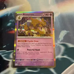 Pokemon Alakazam 003 Mega Evolution Prerelease Staff Promo Card Holo - Image 1