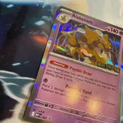 Pokemon Alakazam 003 Mega Evolution Prerelease Staff Promo Card Holo - Image 2