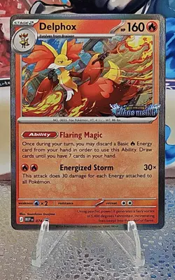 Delphox 074 Chaos Rising Stamp Build & Battle Holo Promo Pokemon English NM - Image 1