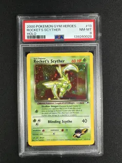 Pokemon 2000 Gym Heroes Rocket's Scyther Holo #13 PSA 8 NM-MT WOTC Vintage - Image 3