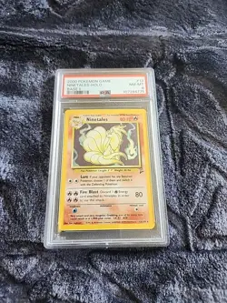 2000 Pokemon #13 Ninetales-Holo Base Set 2 PSA 7 - Image 1