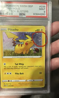 2020 Pokemon SWSH BSP Pikachu Holo Single Pack Blisters PSA 9 Mint With SWIRL - Image 3