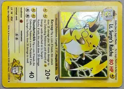 Pokemon Lt. Surge’s Raichu #11/132 Unlimited Gym Challenge - Heavily Played (HP) - Image 3