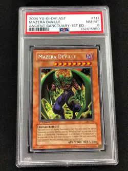 Yugioh 2004 Mazera Deville 1st AST-111 PSA 8 Secret Rare - Image 1