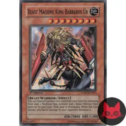 Yugioh Beast Machine King Barbaros Ur ANPR-EN097 Super Rare 1st Edition LP - Image 1