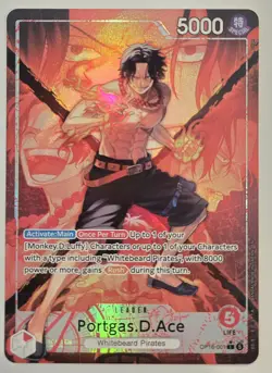 Portgas D Ace OP16-001 Leader Alternate Art The Time of Battle One PIece English - Image 1