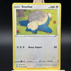 Pokemon Card Snorlax Fusion Strike Common 206/264 Near Mint - Image 2
