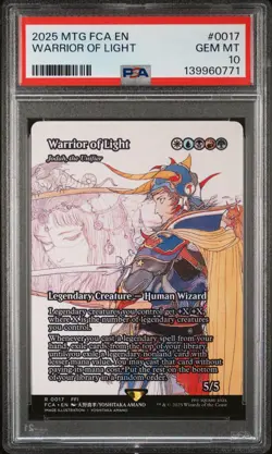 2025 MTG FINAL FANTASY THROUGH THE AGES #0017 WARRIOR OF LIGHT PSA 10 - Image 1