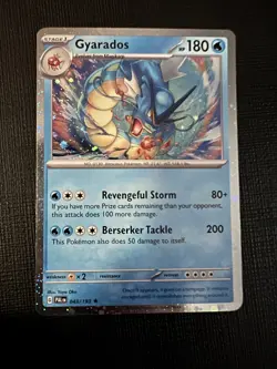 Gyarados 43/193 Cosmos Holo Pokemon Paldean Fates NM - Image 1