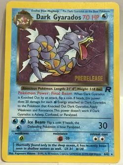 Dark Gyarados 8/82 Holo Rare Prerelease Team Rocket Vintage WoTC Pokemon TCG - Image 2