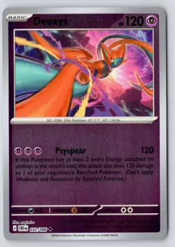 Deoxys 032/086 Uncommon Chaos Rising Reverse Holo Near Mint - Image 1