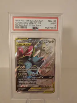 Celebi & Venusaur GX #SM167 Pokemon Promo PSA Grade 9 - Image 1