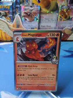 ETHAN'S MAGCARGO 036/182 DESTINED RIVALS RARE POKEMON HOLO NM - Image 1