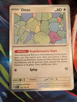 DITTO 132/165 RARE 151 POKEMON NEAR MINT - Image 1