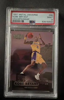 1997-98 Metal Universe Championship Preview - Kobe Bryant #86 PSA 9 - Image 1