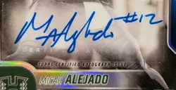 2025 Bowman Chrome University 1st Micah Alejado AUTO BLUE REFRACTOR /150 Signed - Image 2