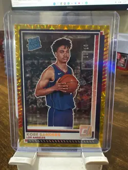 2025-26 Panini Donruss Kobe Sanders #36 Gold Explosion /10 Bookend Rated Rookie - Image 1