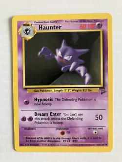 Haunter 43/130 - Base Set 2 WOTC Non Holo Uncommon Pokemon Card - Image 1