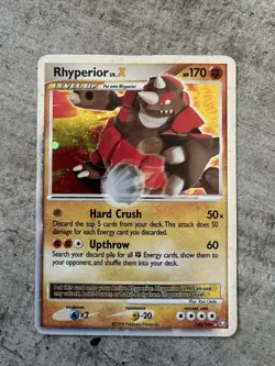 Pokemon Card Rhyperior Lv.X Legends Awakened Ultra Rare Holo 145/146 - MP - Image 1