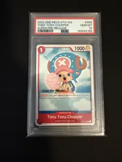 2022 ONE PIECE SUPER PRE RELEASE ST01-006 TONY TONY CHOPPER - PSA 10 - Image 1