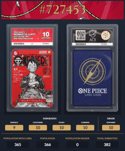 ACE 10 Monkey D Luffy ST21-014 One Piece Magazine Vol. 20 Promo - Image 2