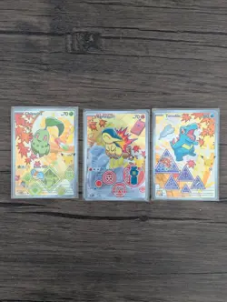 Pokemon First Partner Series 2 - Johto Starter Set Chikorita Cyndaquil Totodile - Image 1