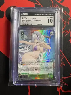 Weiss Schwarz Azur Lane Vol.2 Unzen Super Rare Foil S119-E044S CGC 10 2025 - Image 1