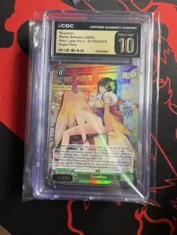 Weiss Schwarz Azur Lane Vol.2 Ryuuhou Super Rare Foil S119-E047S CGC 10 2025 - Image 1