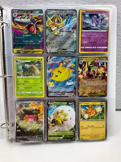 99 Pokemon TCG Card Lot with Binder Mixed Cards Collection English and Japanese - Image 1