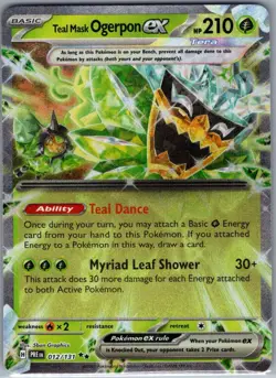 Teal Mask Ogerpon ex 012/131 SV: Prismatic Evolutions - Pokemon Card - NM - Image 1