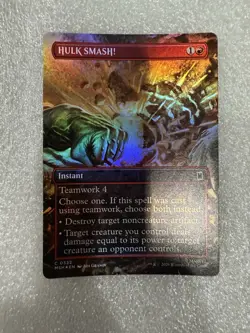 HULK SMASH! (Borderless) 332 Marvel Super Heroes Magic: The Gathering Foil NM - Image 1