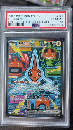2025 Pokemon PFL English ROTOM EX Special Illustration Rare SIR 126/094 PSA 10 - Image 1