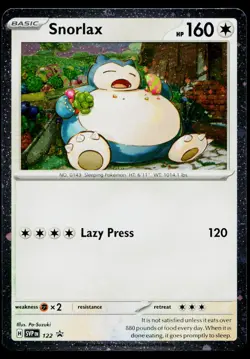 Snorlax 122 Promo Scarlet & Violet Pokemon Near Mint - Image 1