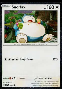 Snorlax 122 Promo Scarlet & Violet Pokemon Near Mint - Image 1