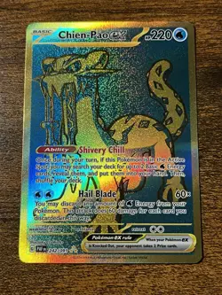 Chien-Pao EX Holo Rare Pokemon Card Paldean Fates Sv242/091 Near Mint - Image 1