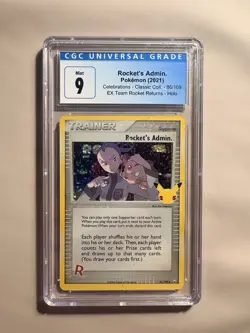 Pokemon TCG Rocket's Admin. Celebrations Classic Collection Holo CGC 9 86/109 - Image 1