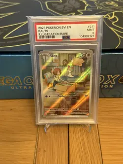 Pokemon TCG Ralts 211/198 Illustration Rare - Scarlet & Violet PSA 9 Graded - Image 2