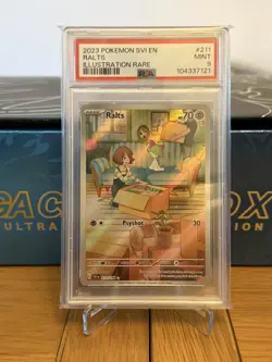 Pokemon TCG Ralts 211/198 Illustration Rare - Scarlet & Violet PSA 9 Graded - Image 5