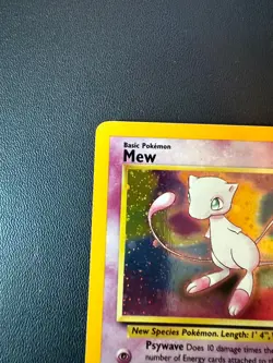 2000 Pokemon Black Star Mew #9 Holo Promo Pokemon League TCG Card LP- - Image 2