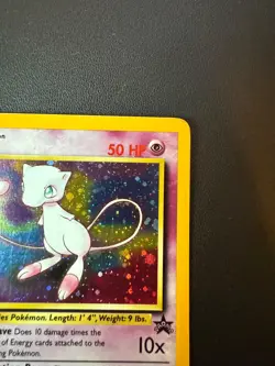 2000 Pokemon Black Star Mew #9 Holo Promo Pokemon League TCG Card LP- - Image 3