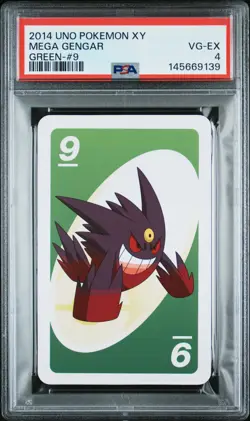 2014 UNO POKEMON XY GREEN-#9 MEGA GENGAR PSA 4 - Image 1