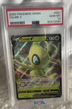 2020 Pokemon SWSH CELEBI V #001 PSA GEM MINT 10 - Image 1