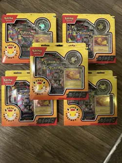 Pokemon TCG Pokemon Day 2026 Collection Box Pikachu Promo Coin Lot of 5 Boxes!! - Image 1
