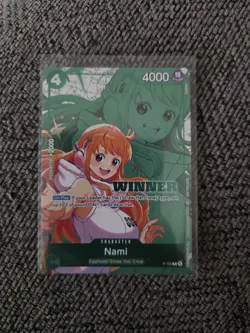 Nami P-102 Winner Stamped Promo One Piece TCG Bandai Card Game - NM/M - Image 1